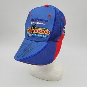 AC Delco Blue Hat NASCAR StrapBack Vintage 6th Annual Las Vegas Nationals Signed